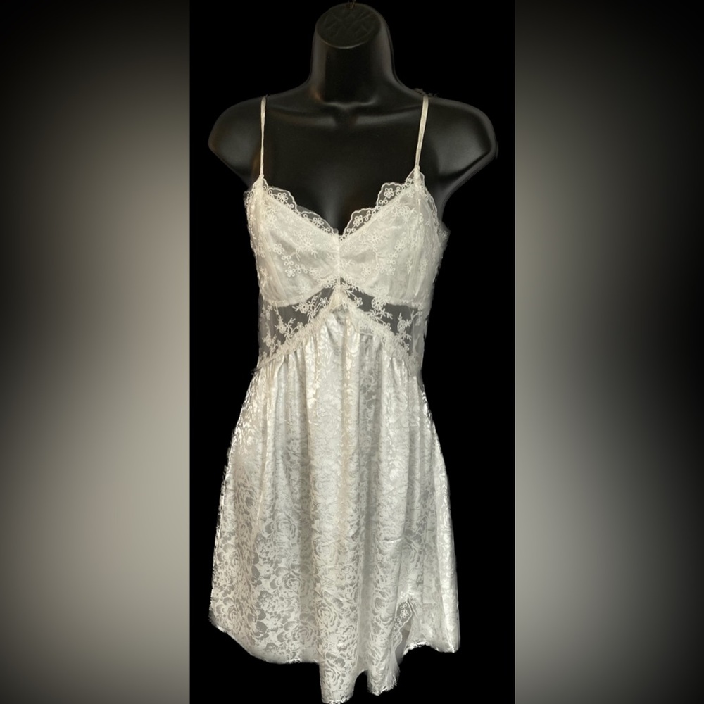 Cider WHT Satin Nightgown, S *P1098